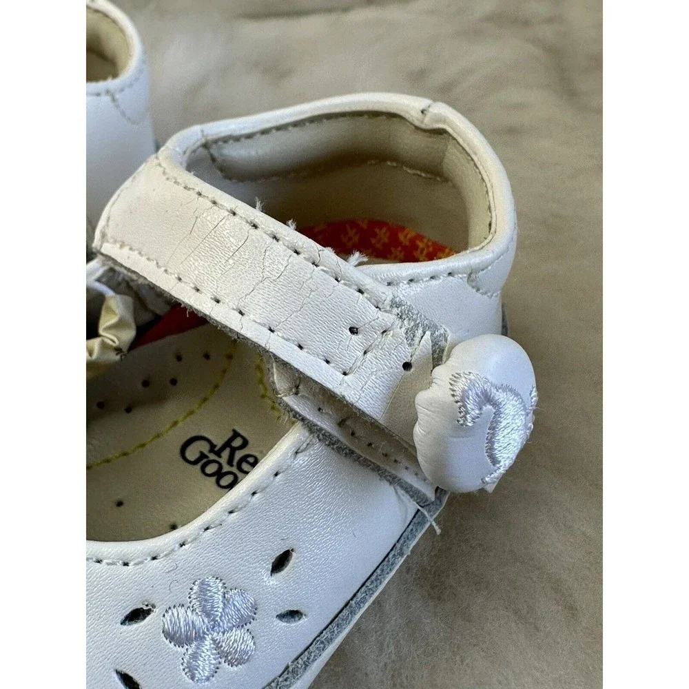Red Goose Walker Shoes Baby Girl White Infant Layette Sneakers Collectors 3-6 Mo